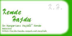 kende hajdu business card